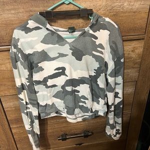 Cropped Camo Hoodie Size Medium